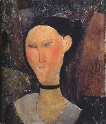 Amedeo Modigliani Woman with a Velvert Ribbon (mk39) Germany oil painting artist